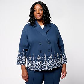 "As Is" Wynne
Collection Embroidered Scallop FlatterFIT Jacket