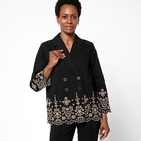 "As Is" Wynne
Collection Embroidered Scallop FlatterFIT Jacket