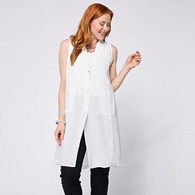 "As Is" Wynne Layers Long Chiffon Midi Vest
