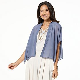 "As Is" WynneCollection Dolman Sleeve Chiffon Shrug