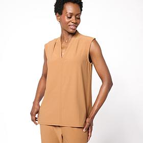 "As Is" WynneCollection Luxe Crepe Sleeveless V-Neck Top