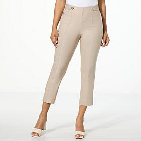"As Is" WynneCollection Polished FlatterFIT Slim Leg Cropped Pant
