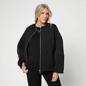"As Is" WynneCollection Scuba Cocoon Jacket
