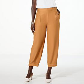 "As Is" WynneCollection Sedona Lantern Seam Straight Leg Cropped Pant