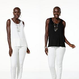 "As Is" WynneLayers 2-pack Scoop Neck Tank Set