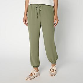 "As Is" WynneLayers Chiffon Overlay Knit Jogger