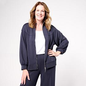 "As Is" WynneLayers Cloud Knit Mock Neck Jacket