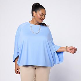 "As Is" WynneLayers Cotton Rayon Spandex Cape Tee