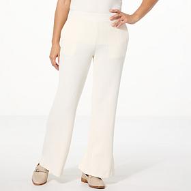 "As Is" WynneLayers Plush Ottoman Knit Straight Leg Pant