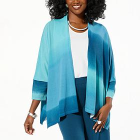 "As Is" WynneLayers Printed Sweater Knit Cardigan