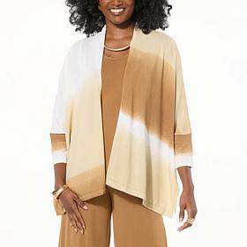 "As Is" WynneLayers Printed Sweater Knit Cardigan