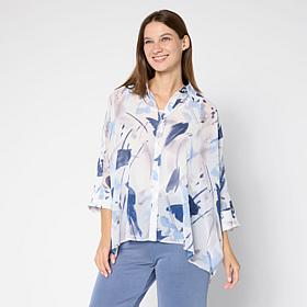 "As Is" WynneLayers Unstructured Chiffon Shirt