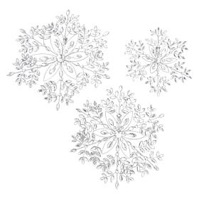 august & leo Jeweled Tiered Snowflake Wall Hangers Set of 3