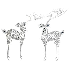 august & leo Set of 2 24" Jeweled Reindeers