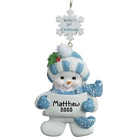 Baby's 1st Christmas Ornament - Boy Snowman