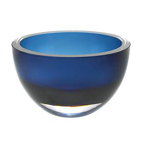 Badash Penelope Midnight Blue Mouth-Blown Lead-Free Crystal 6" Bowl