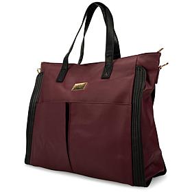 Badgley Mischka Rose Vegan Leather Travel Tote Weekender Bag