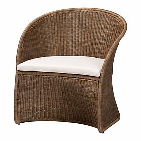 bali and pari Kintamani Bohemian Accent Chair with Rattan Frame