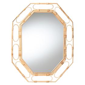 bali and pari Remedy Octagonal Rattan Wall Mirror