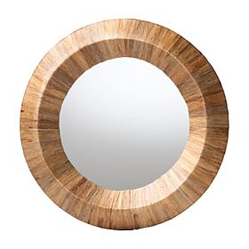 bali and pari Tarun 20" Bohemian Grasscloth Mirror