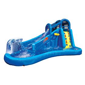 Banzai Surf N' Splash Water Park Slide with Basketball Hoop