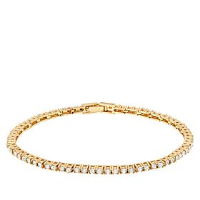 BAUBLEBAR Bennett Goldtone Clear Stone 6-3/4" Tennis Bracelet