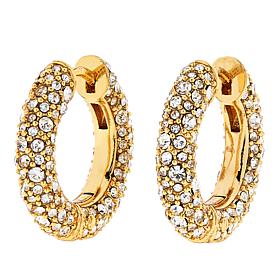 BAUBLEBAR Carina Goldtone Clear Stone Hoop Earrings