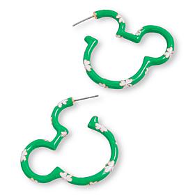 BAUBLEBAR Disney Mickey Mouse St. Patrick's Day Hoop Earrings