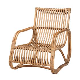 Baxton Studio Blanca Modern Bohemian Natural Rattan Accent Chair