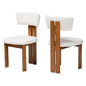 Baxton Studio Kyren Boucle Dining Chair Set