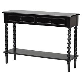Baxton Studio Malinda Classic Wood Console Table with Storage