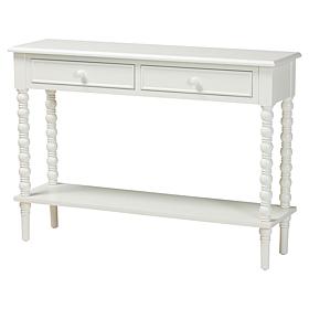 Baxton Studio Malinda Classic Wood Console Table with Storage