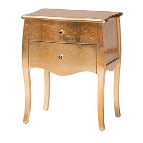 Baxton Studio Patrice Classic and Traditional Wood 2 Drawer End Table