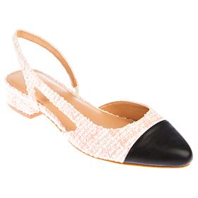 BCBGeneration Tillie Cap-Toe Slingback Heeled Sandal