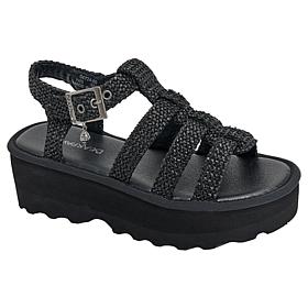 BEARPAW Delilah Raffia Gladiator Platform Sandal