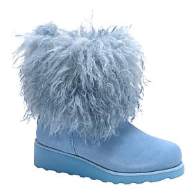 BEARPAW® Janell Curly Faux Fur and Suede Boot