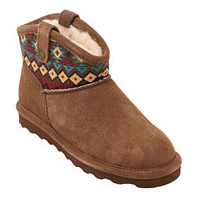 BEARPAW® Jillie Suede Print Bootie with Rain & Stain Repellent