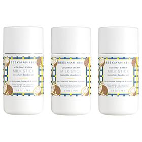 Beekman 1802 Goat Milk Coconut Cream Milk Stick Deodorant 3pk
