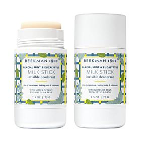 Beekman 1802 Goat Milk Mint & Eucalyptus Milk Stick Deodorant 2pk AS