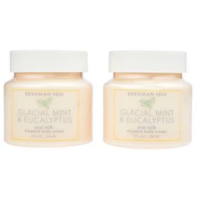Beekman 1802 Goat Milk Mint & Eucalyptus Whipped Body Cream 2pk AS