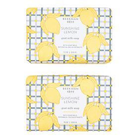 Beekman 1802 Goat Milk Sunshine Lemon Bar Soap 2-pack