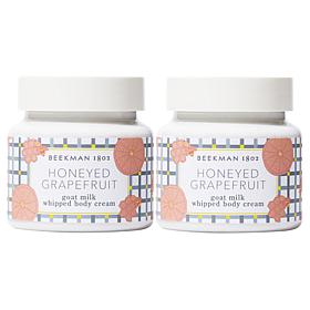 Beekman 1802 Honeyed Grapefruit Goat Milk Whipped Body Cream Duo