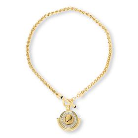 Bellezza 18" 500 Lira Goldtone Bronze Toggle Necklace