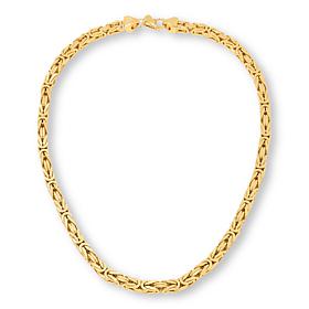 Bellezza 21" Bronze Diamond-Cut Byzantine Chain Necklace