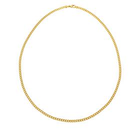 Bellezza 24" Bronze Diamond-Cut Flat Curb-Link Necklace