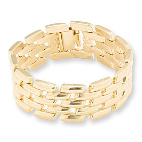 Bellezza Bronze 5-Row Stampato Panther-Link Chain Bracelet