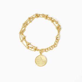 Bellezza Bronze Charm Bracelet with Rome Charm
