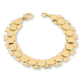 Bellezza Bronze Diamond-Cut Geometric Link Bracelet