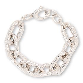 Bellezza Bronze Hammered Oval Link Bracelet
