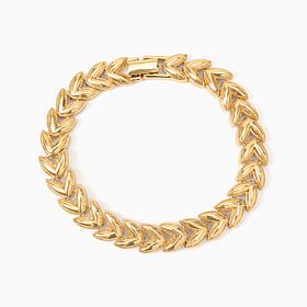 Bellezza Bronze Herringbone Linked Bracelet